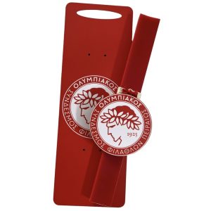 Πασχαλινή λαμπάδα Ολυμπιακός σετ με διακοσμητικό τοίχου
