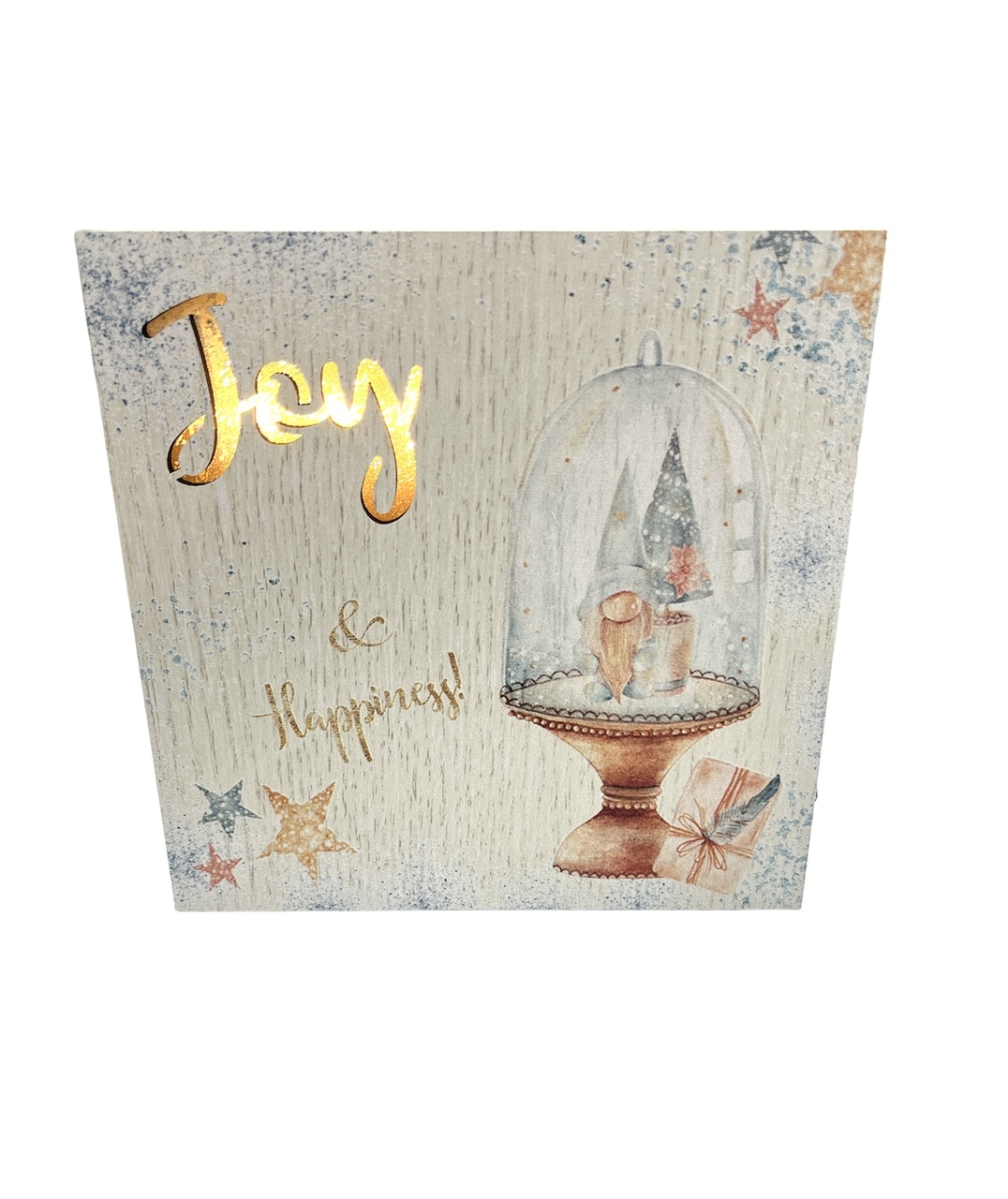 Ξύλινο φωτιζόμενο καδράκι Joy - Image 2
