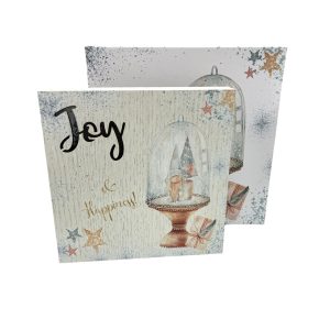 Ξύλινο φωτιζόμενο καδράκι Joy