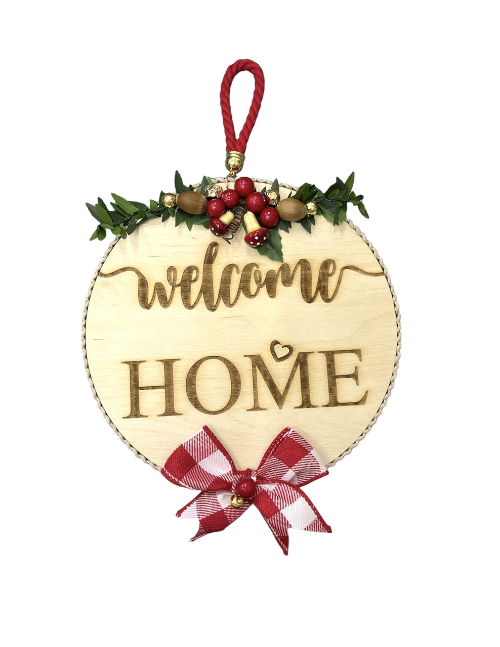 Ξύλινο διακοσμητικό πόρτας Welcome Home