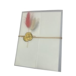 Προσκλητήριο shabby chic (βουλοκέρι)