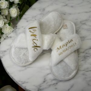 Νυφικά παντοφλάκια glam