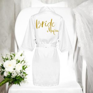 Προσωποποιημένη σατέν ρόμπα BRIDE elegant