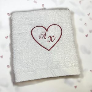 Πετσέτα προσώπου monogram heart