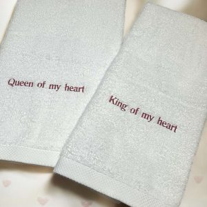 Σετ πετσετών προσώπου King and Queen of my heart