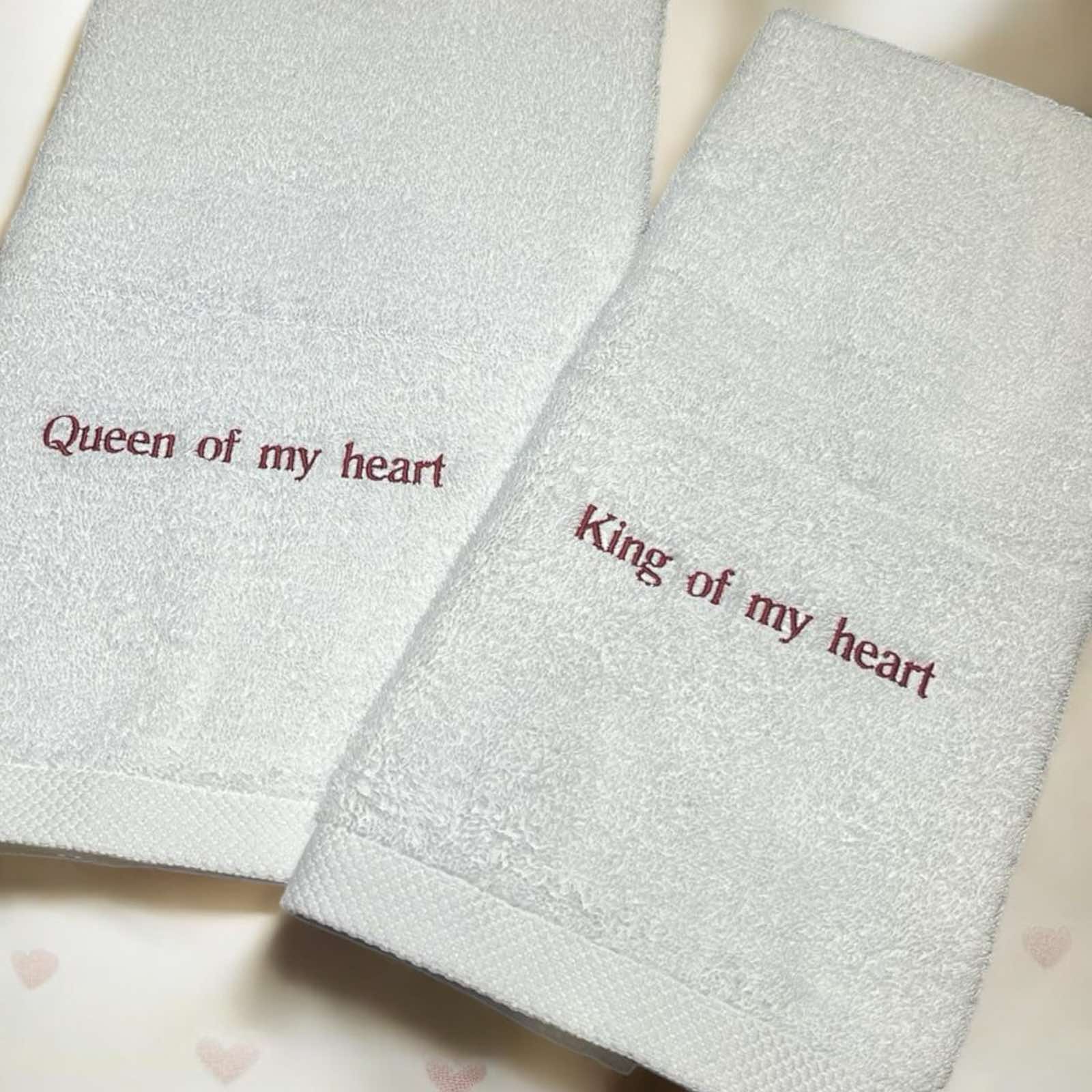 Σετ πετσετών προσώπου King and Queen of my heart