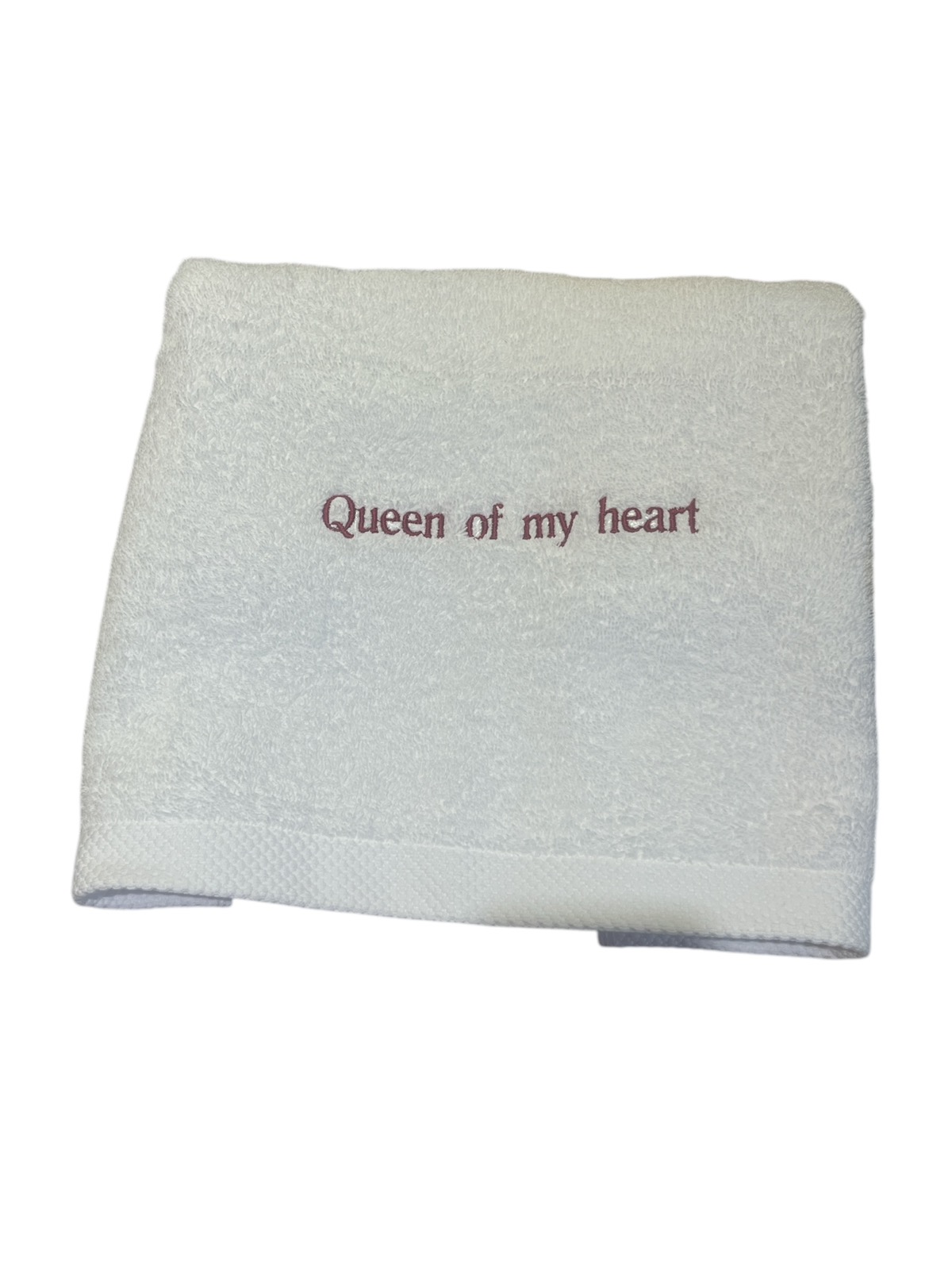 Πετσέτα προσώπου queen of my heart-white