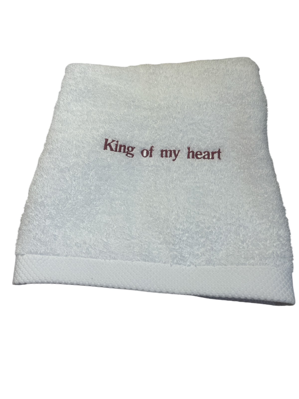 Πετσέτα προσώπου king of my heart-white