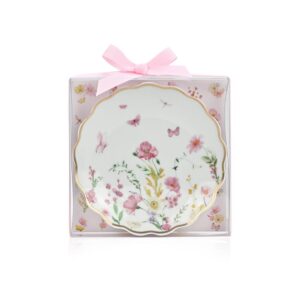 Πιατάκι πορσελάνη pink fleur